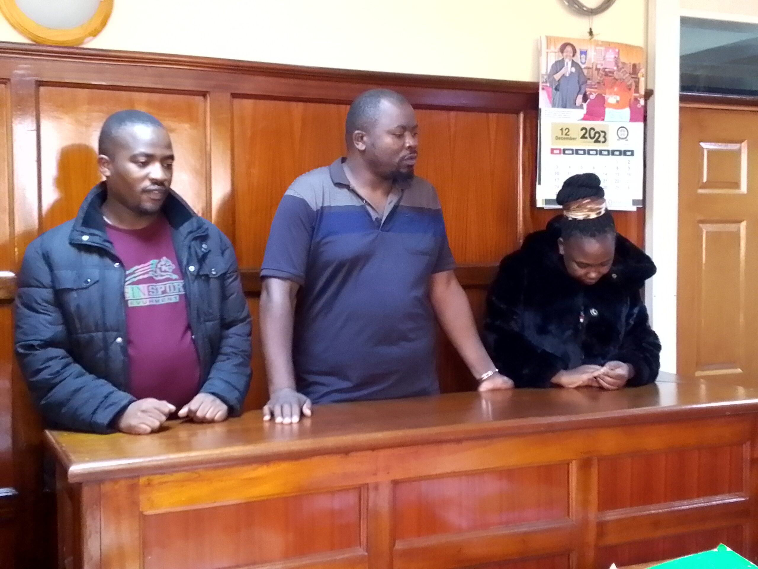 Three city businessmen were charged at Milimani law court with conspiracy to commit a felony of stealing shoes worth Sh 10.9 million.